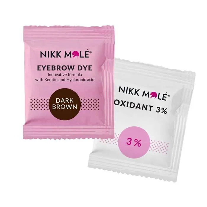 Plic de vopsea maro închis + oxidant (1+1) Nikk Mole